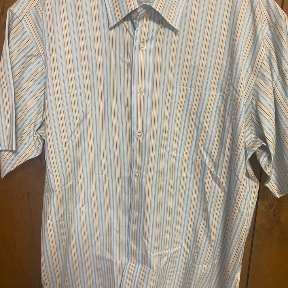 Men's Multicolor Striped Button Down Shirt